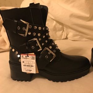 BRAND NEW. Zara studded boots with tags